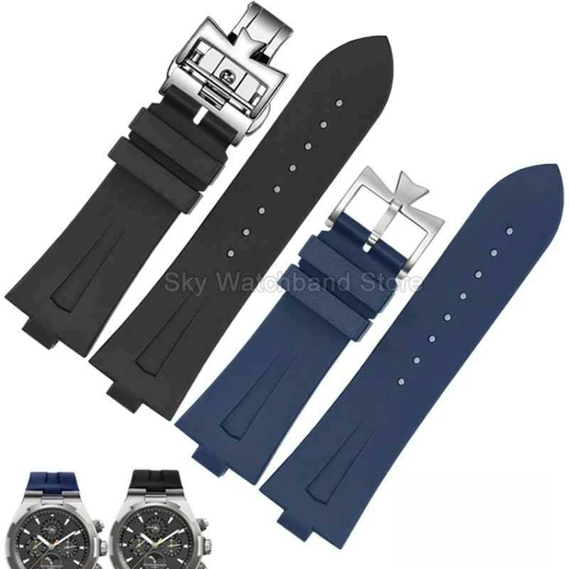 For Vacheron Constantin Overseas Collection 47450 49150 47040 Silicone Watch Bracelet Waterproof Sweatproof Watch Strap 8.5x25mm