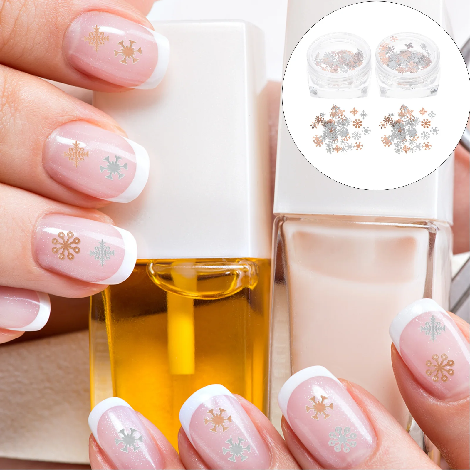 

2 Boxes Nail Glitter Sequins Snowflake Chunky Glitter for Nails Hair Case Manicure Confetti Flakes Shining Decoration