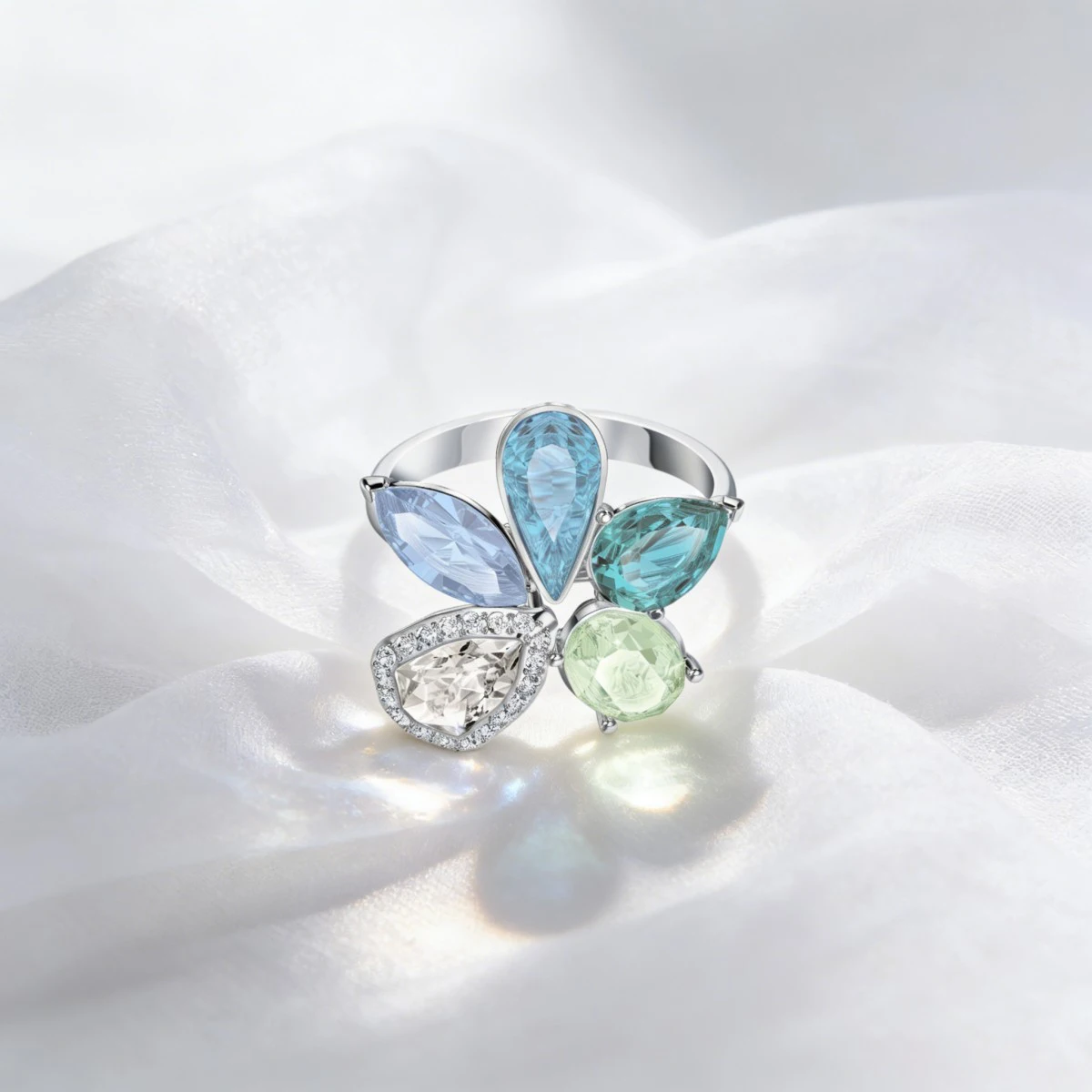 

Luxury Texture Zircon Ring Women's Fashion Style Bride Wedding & Banquet Band