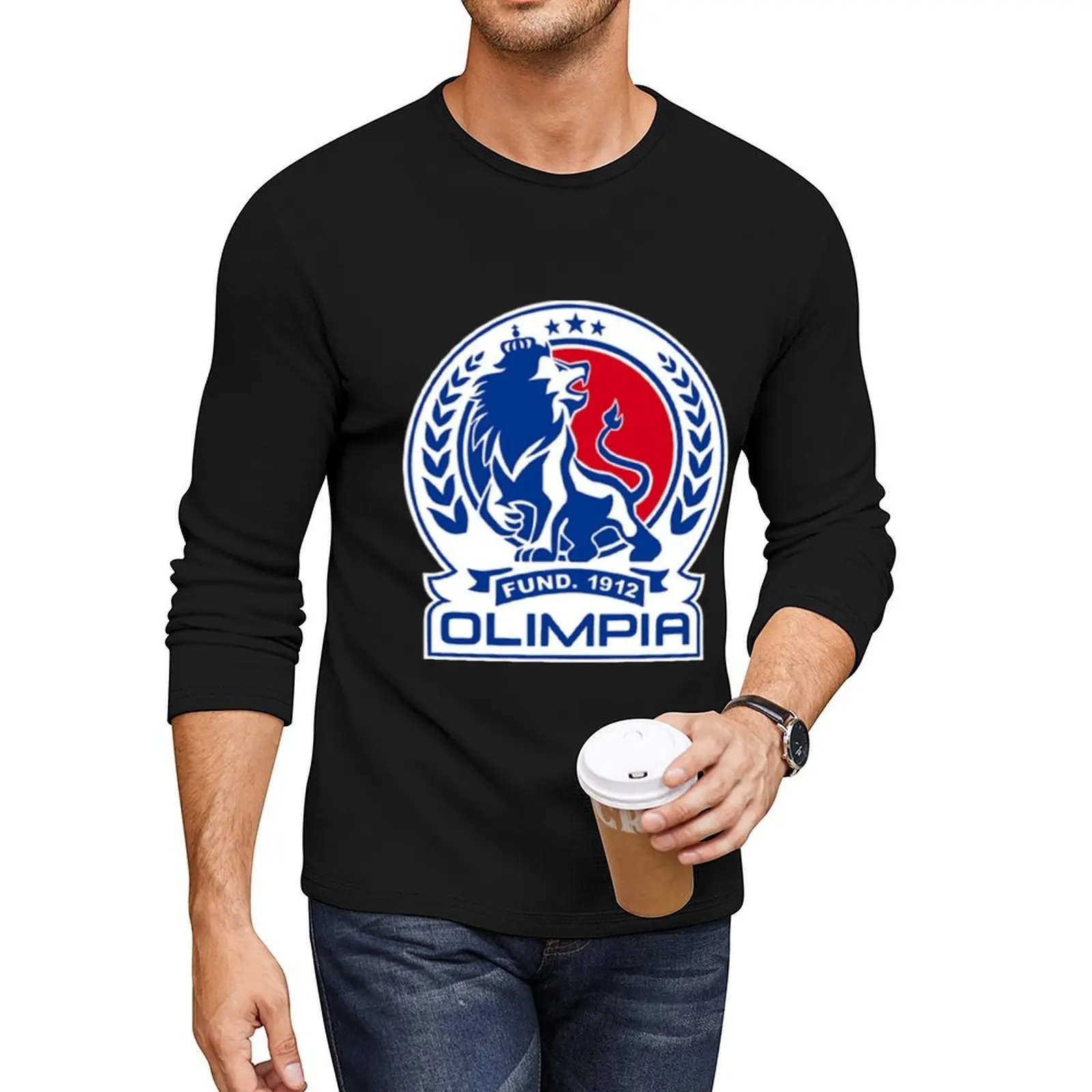 تي شيرت طويل من Club Deportivo Olimpia تي شيرت جرافيك ملابس kawaii تي شيرت مخصص كبير الحجم تي شيرت رجالي قمصان بيضاء