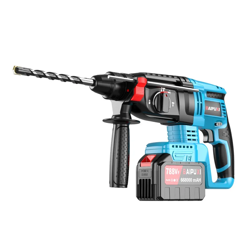 

21V High-Power Dual-Purpose Electric Hammer Impact Drill Multi-Function Battery Powered Industrial Tool Concrete Feature for