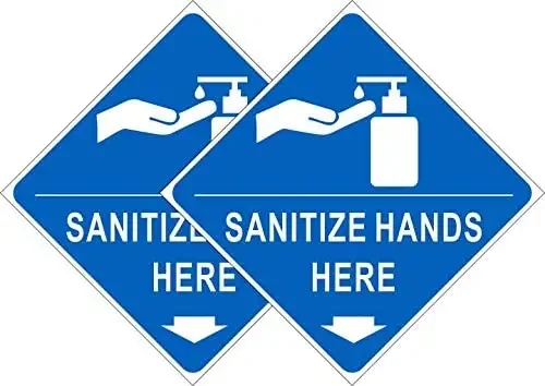 Outdoor / indoor Hand washing tips sticker suitable for business stores, factories, shops, cafes, offices, restaurants, etc