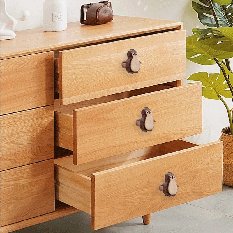 ديكور سلامة الطفل، مقبض المطبخ، الخزائن والأدراج، ملحقات الأثاث، مقبض خشب البطريق اللطيف