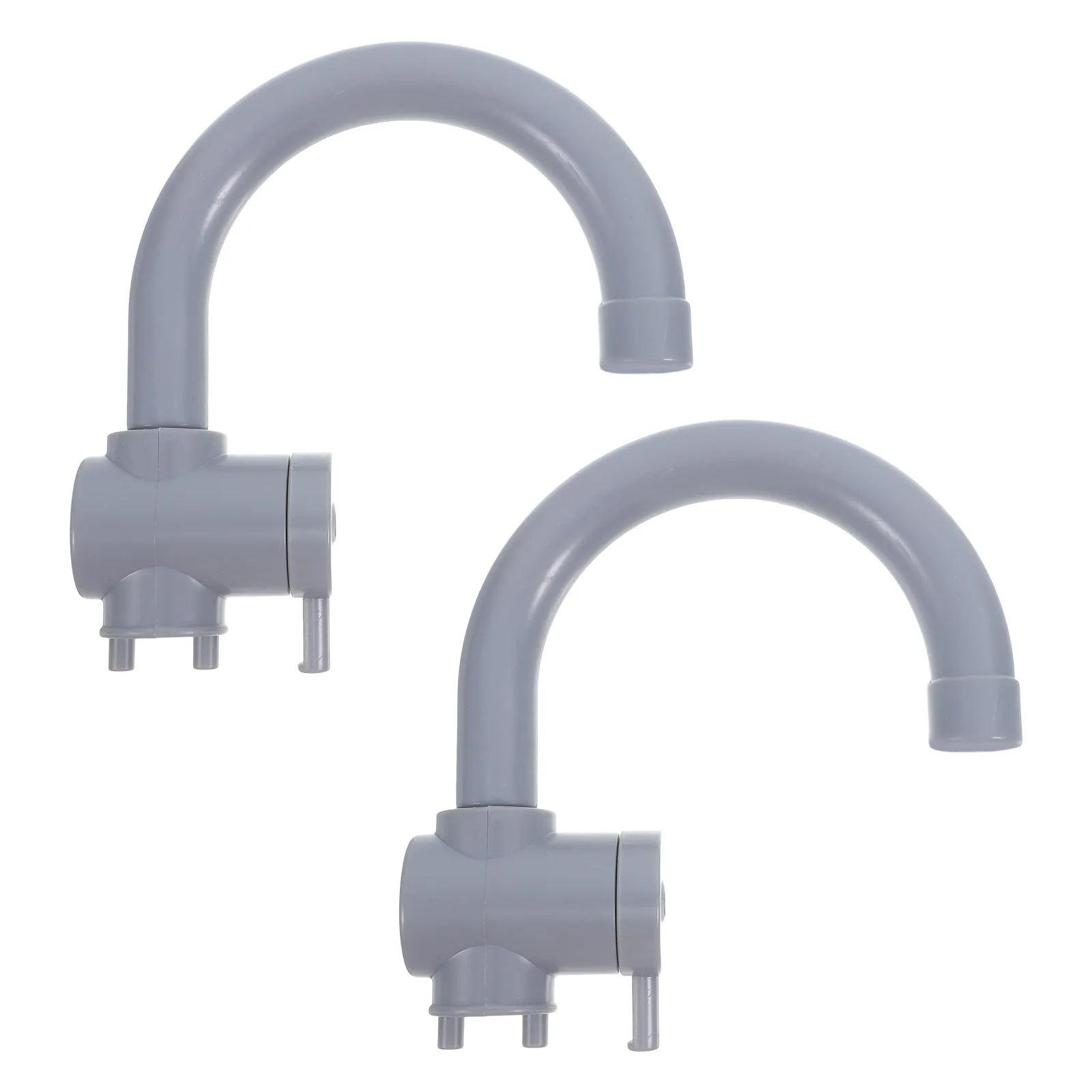 Grifo de fregadero de simulación para niños, cocina, juego de simulación, grifos falsos de plástico, actividades en interiores y exteriores, ligero, 2 uds.