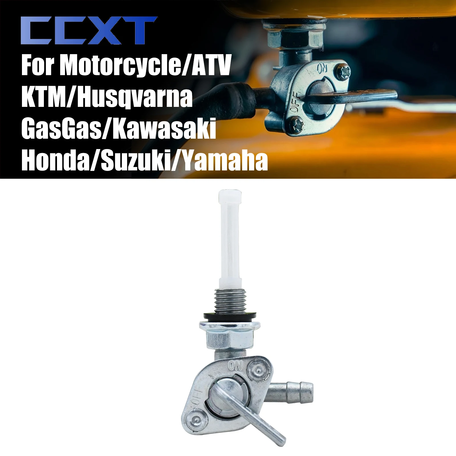 Motorcycle M10x1.25 Gas Tank Fuel Switch Gasoline Faucet Switch Engine Oil Tank Tap Petcock Durable For Yamaha Suzuki ATV Honda