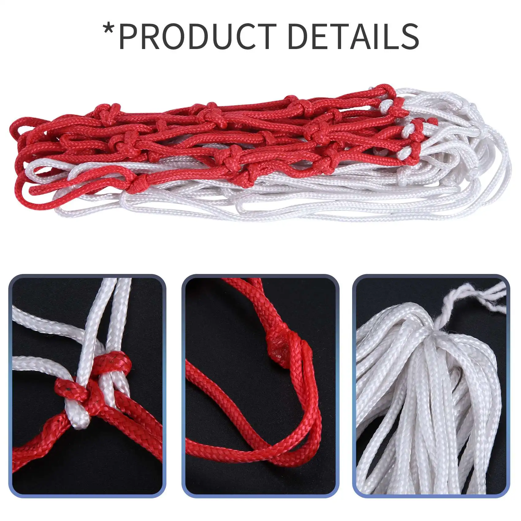 【CYBER MONDAY】2Pcs Professional Heavy Duty Basketball Net Fits Standard Indoor or Outdoor Rims - White, 12 Loops