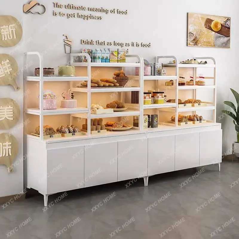 Cake Shop Bread Display  Pastry Snack Shelf Biscuit Side Baking Display Cabinet Nakajima Bread Rack