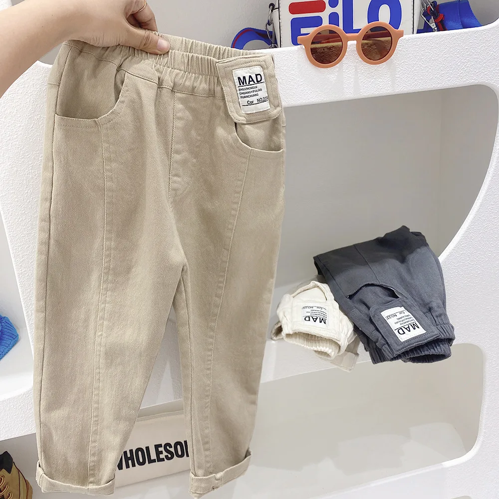 Boys Pants Children Pants 2023 Autumn New Cargo Pant Children Ankle Pants Autumn Korean Style Casual Pant Boys Clothes image 2