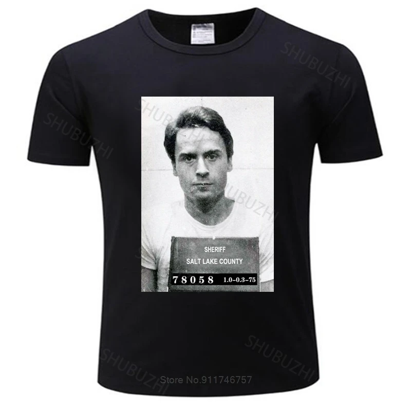 Boardrippaz T Shirt Ted Bundy Mugshot Manson Dahmer Serial Killer summer fashion t-shirt men cotton tops euro size boys gifts