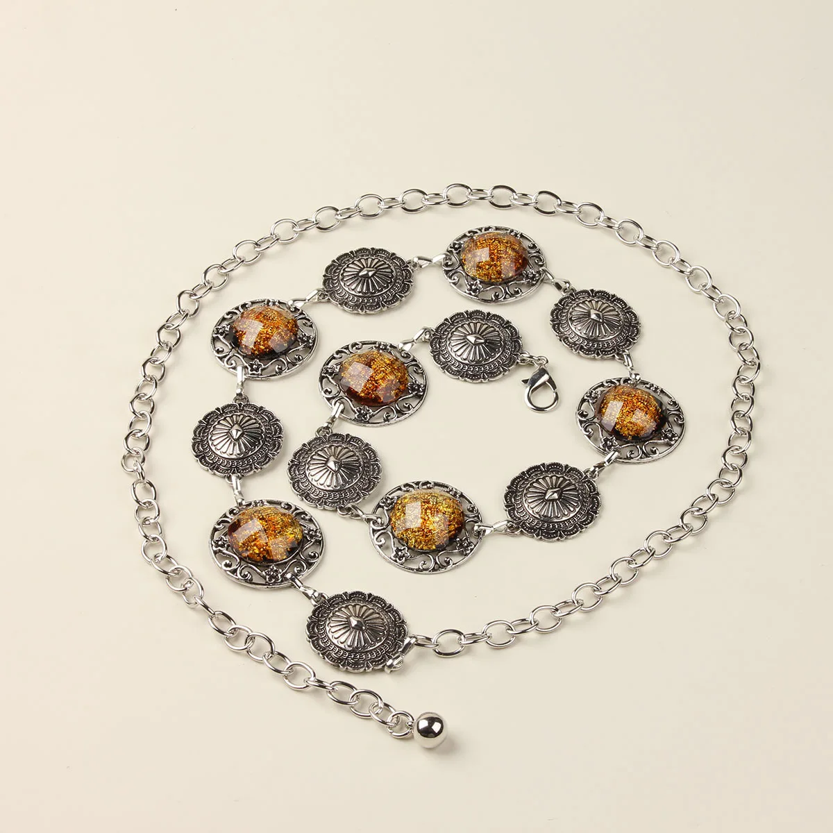

Premium Metal Waist Chain Accessories Skirt Sweater Jewel Inlaid Maillard Autumn and Winter Hot Sale Women's Trouser Chain