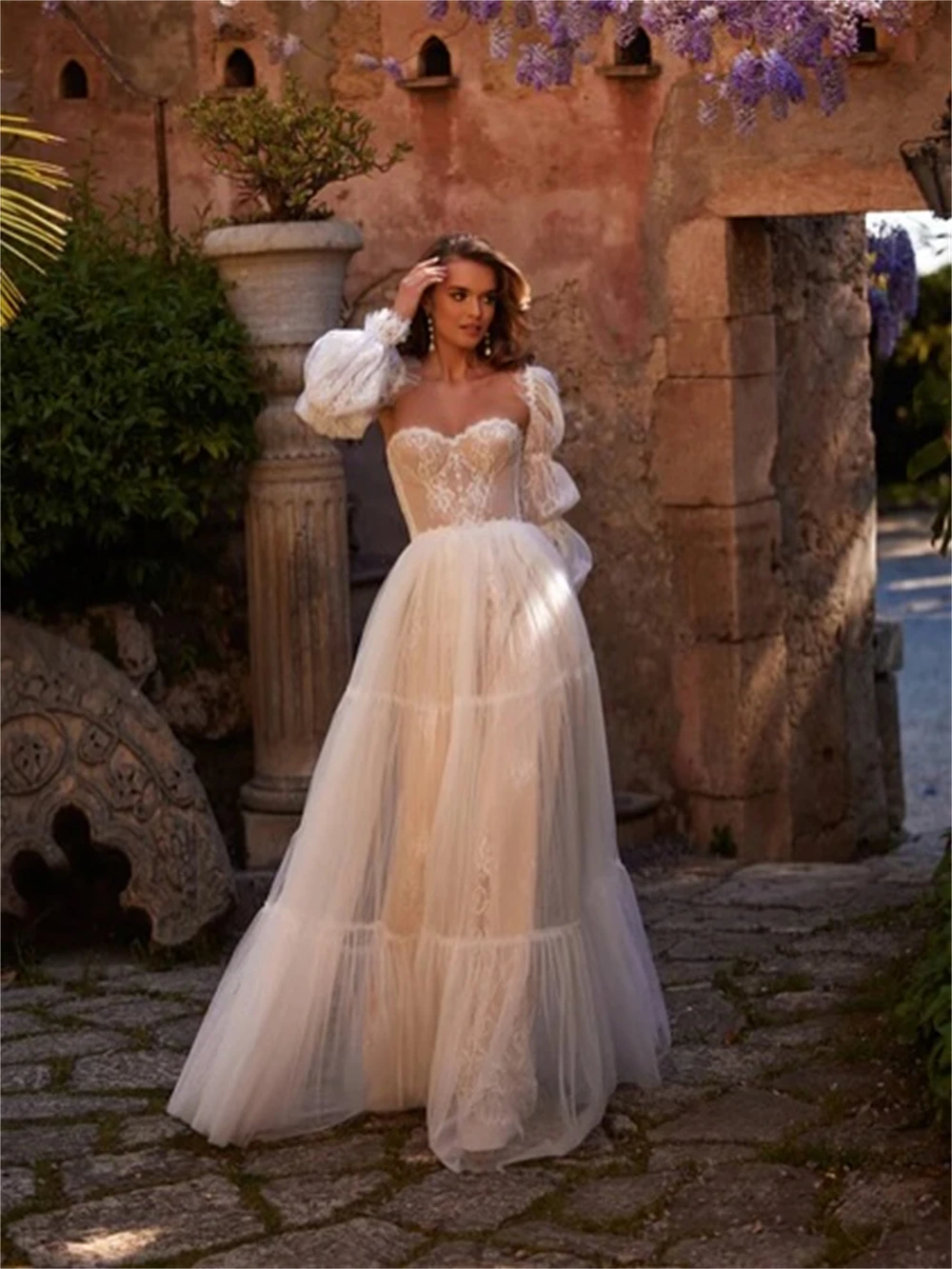 Customized Dreamy Ivory Organza Wedding Dress Formal Sweetheart Sleeveless Bridal Gowns Sexy A-Line Sweep Train Vestido De Novia