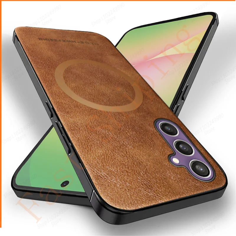 Luxury Leather Phone Cases For Samsung A56 A36 A26 A16 A55 A35 A25 A15 A54 A34 A14 A53 A52S Shockproof Magnetic Protection Cover