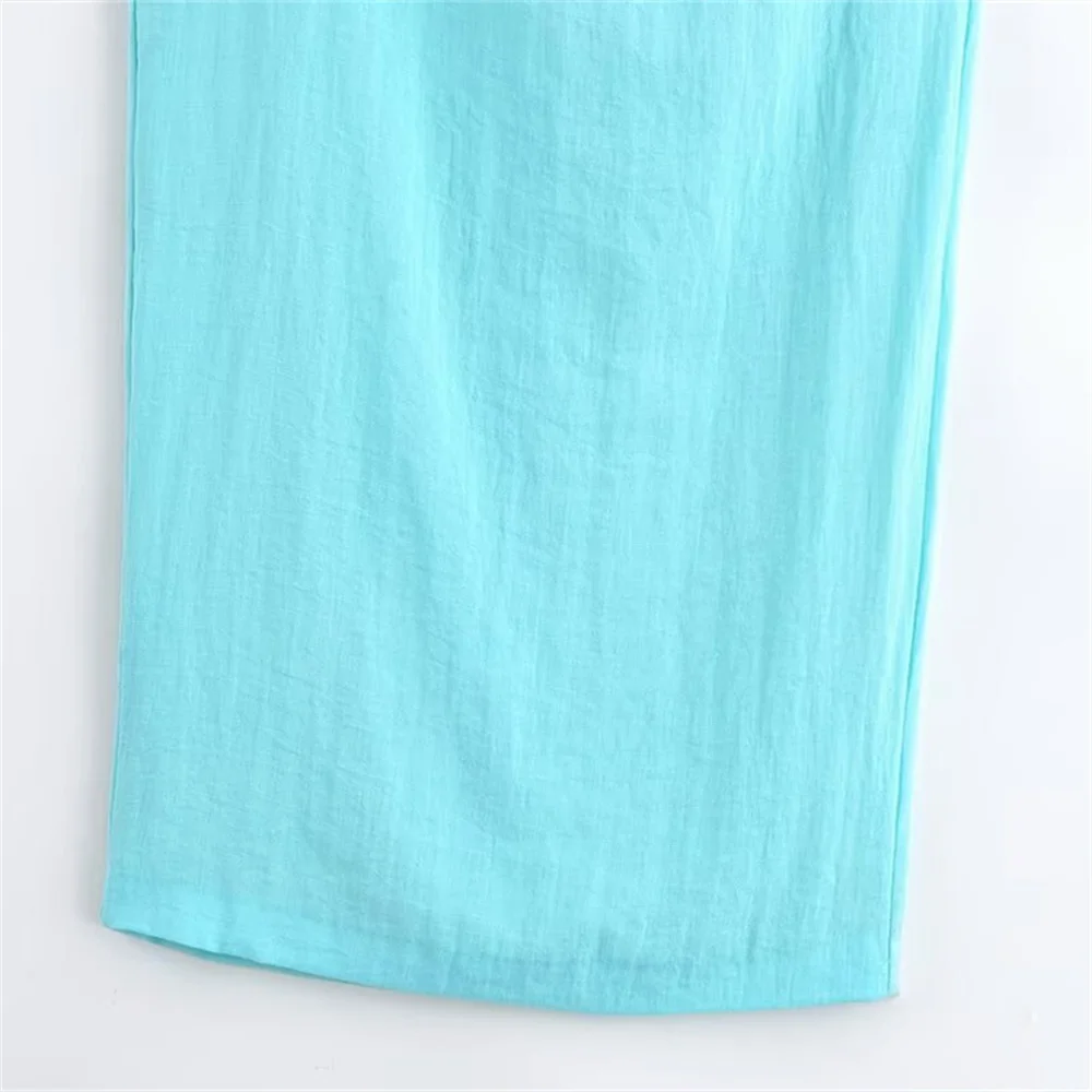 Abito da flauto asimmetrico da donna con decorazione in tinta unita intarsiata Primavera/Estate Nuovo abbigliamento da donna