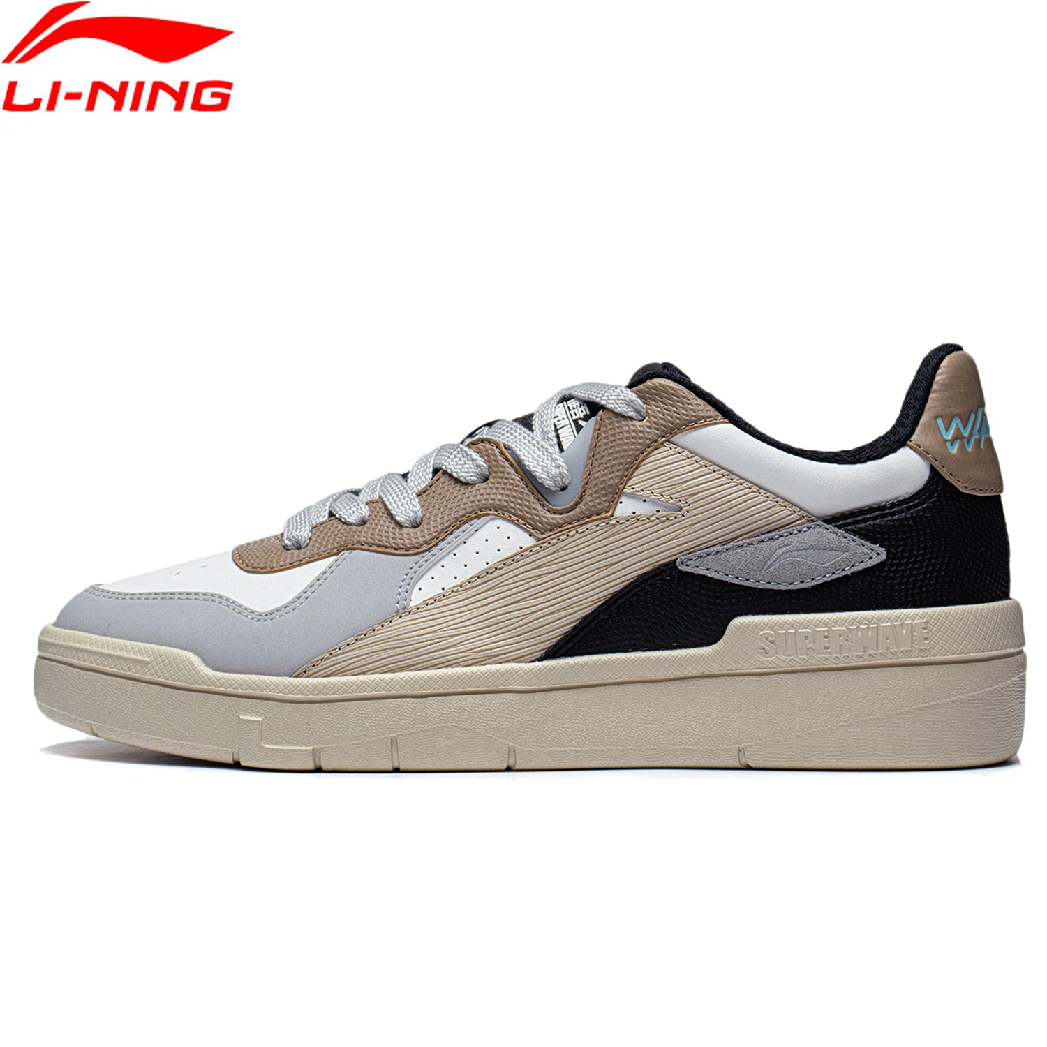 Li-Ning Men SUPERWAVE LITE Classic Lifestyle Shoes DUAL CUSHION Soft Comfort LiNing Fitness Sport Shoes Leisure Sneakers AGCT115