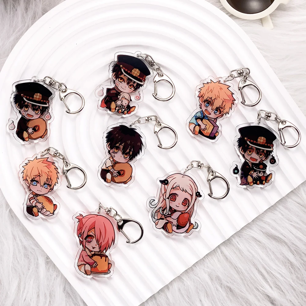 Personajes de Anime Hanako-kun Kawaii llavero acrílico accesorios bolso encanto creativo mochila colgante llavero regalos para amigos