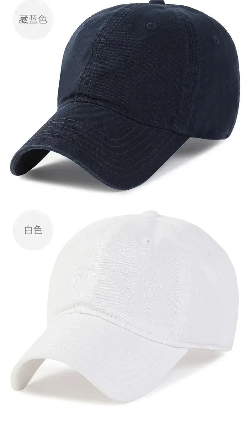 Neue Einfarbig Große Größe 63 cm Weiche Baumwolle Baseball Caps Männer Klassische Plus Snapback Kappe Damen Hohe Qualität Golf sonnenhut 59-62 cm – Detail 13