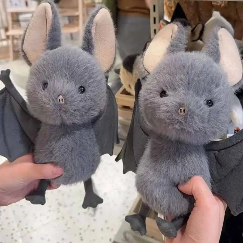 

Jc плюшевая животная в стиле летучей мыши, милая мягкая и удобная кукла-компаньон, украшения для домашнего декора, нарядная игрушка на Хэллоуин, забавный подарок-сюрприз