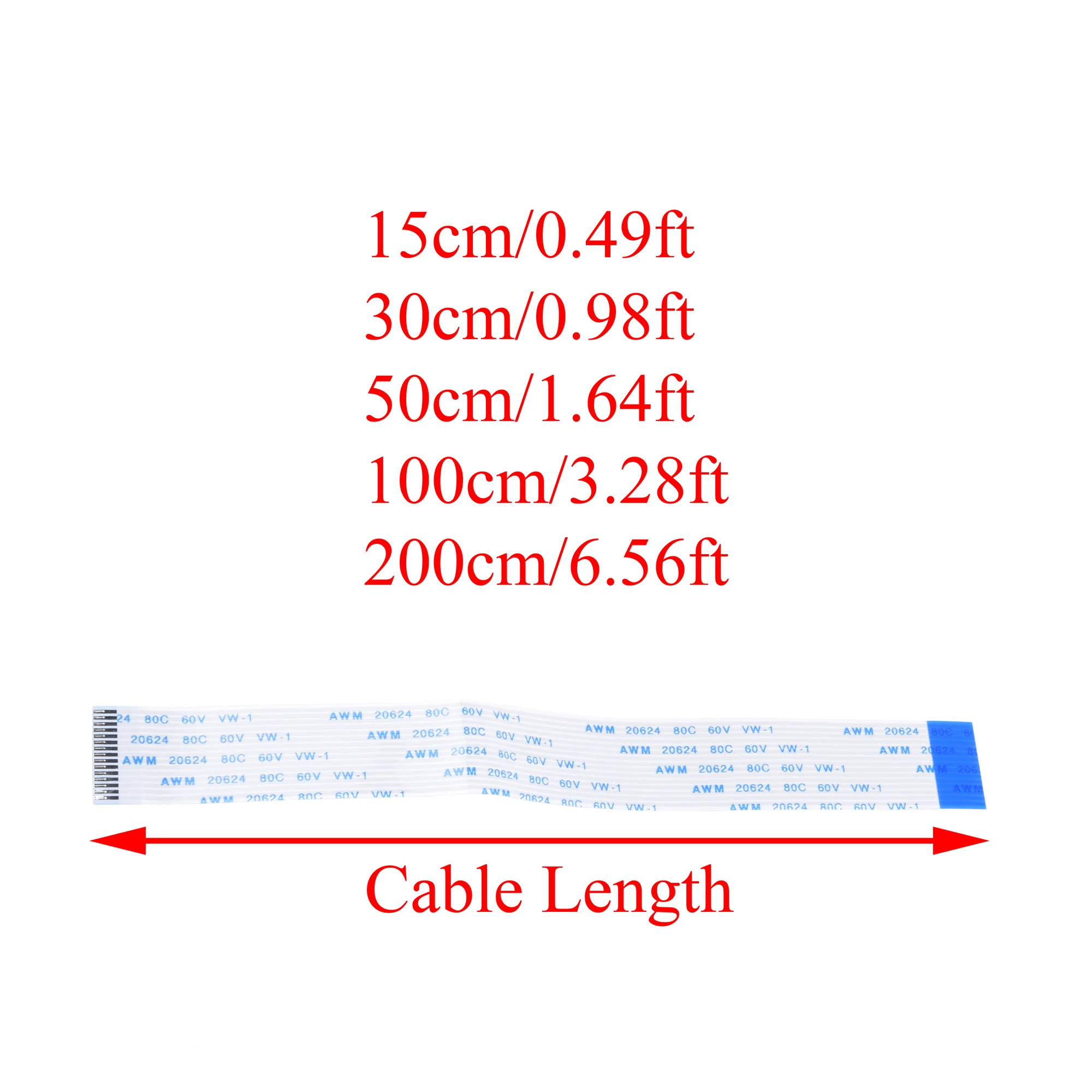 10PCS Raspberry Pi 2/3/4B Camera Cable 15/30/50/100/200cm Ribbon Line FFC FPC Flexible Flat Cable Wire For Raspberry Pi 2/3/4B