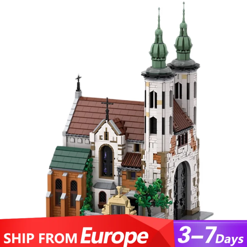 Creative Street Scene Expert MOC 124447 Andrew's Church Model 3056PCS Building Blocks Brick Toys for Boy Children Gift Set