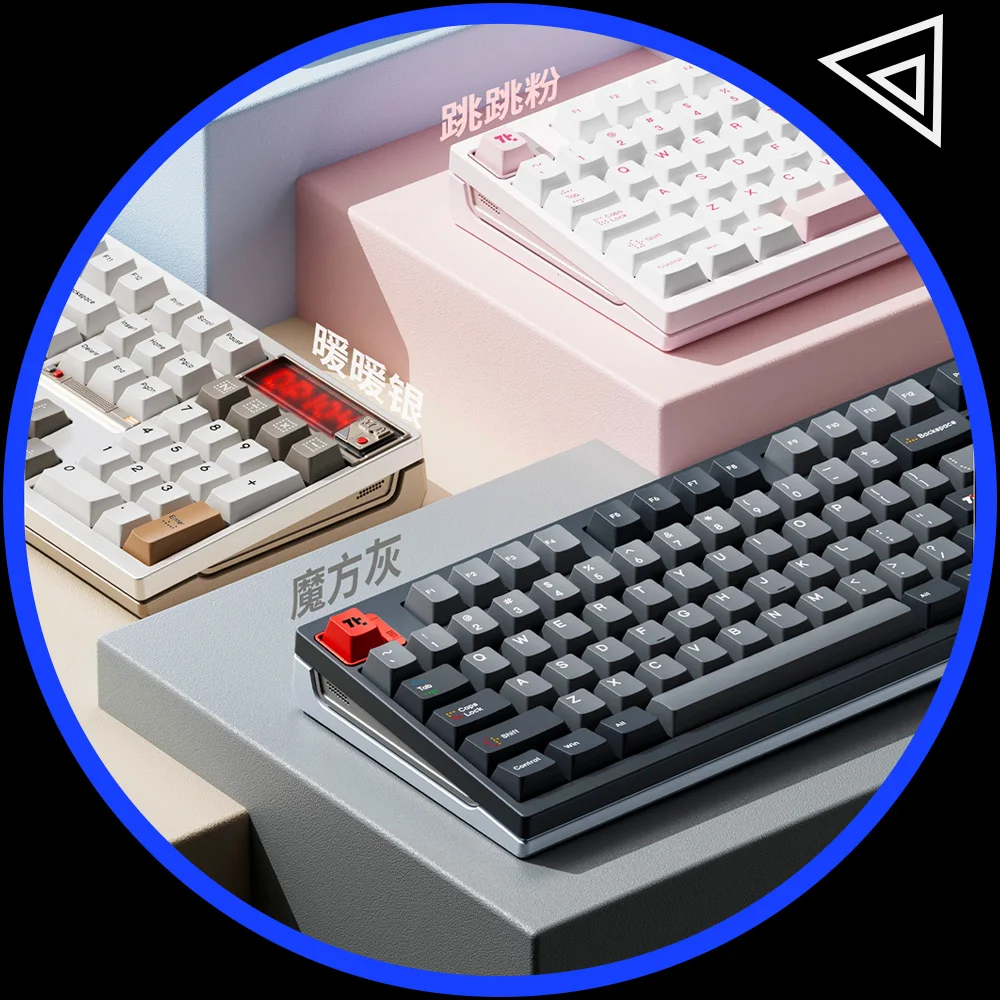 TICKTYPE DP014 Tastiera meccanica wireless Tastiera tri modalità Tastiera hot swap in lega di alluminio con schermo Accessorio PC Win/Mac