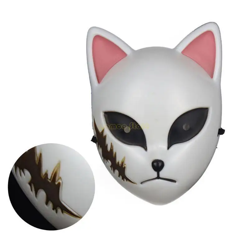 31bf adulto crianças anime japonês demônio assassino osplay máscara animal halloween masquerade festival ostume aessórios festa