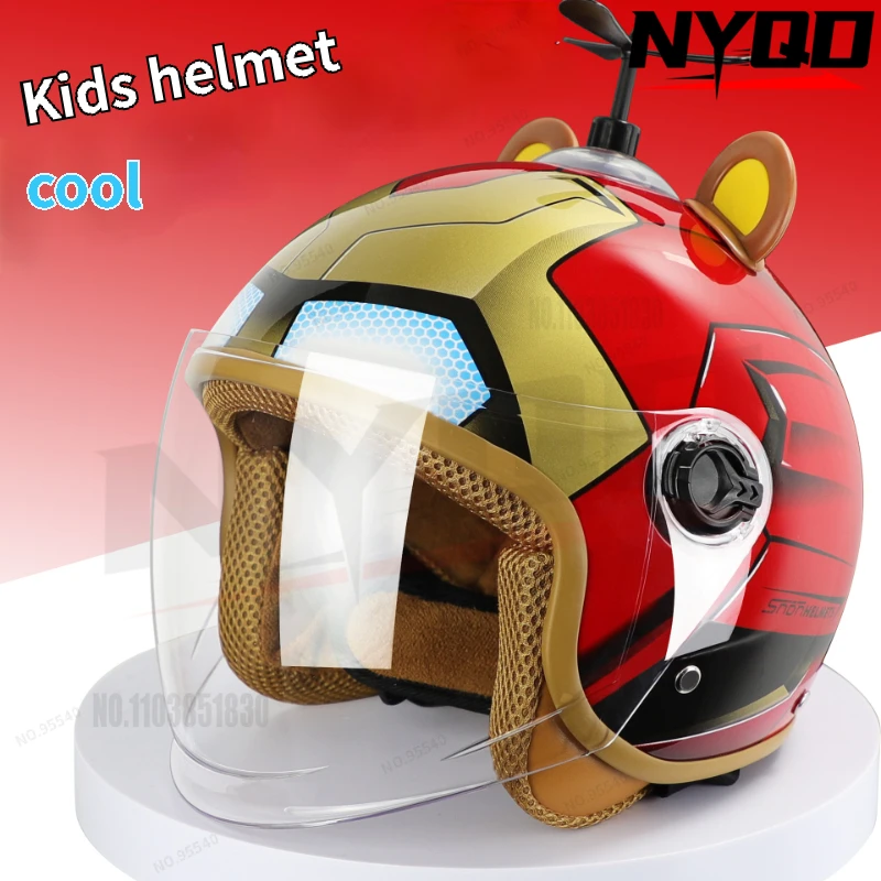 Child helmet Men girl electric scooter helmet in autumn  winter motorbike helm motorcycle flip cotton kids helmet