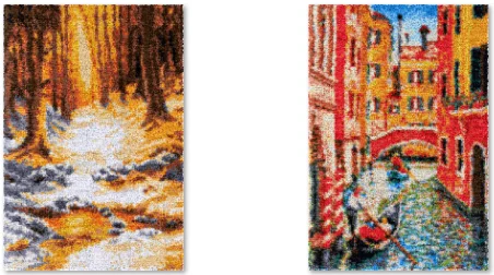 Latch hook rug kits with Pre-Printed Pattern Cross stitch embroidery kit Footprint Carpet with your needlework Forest 69-102