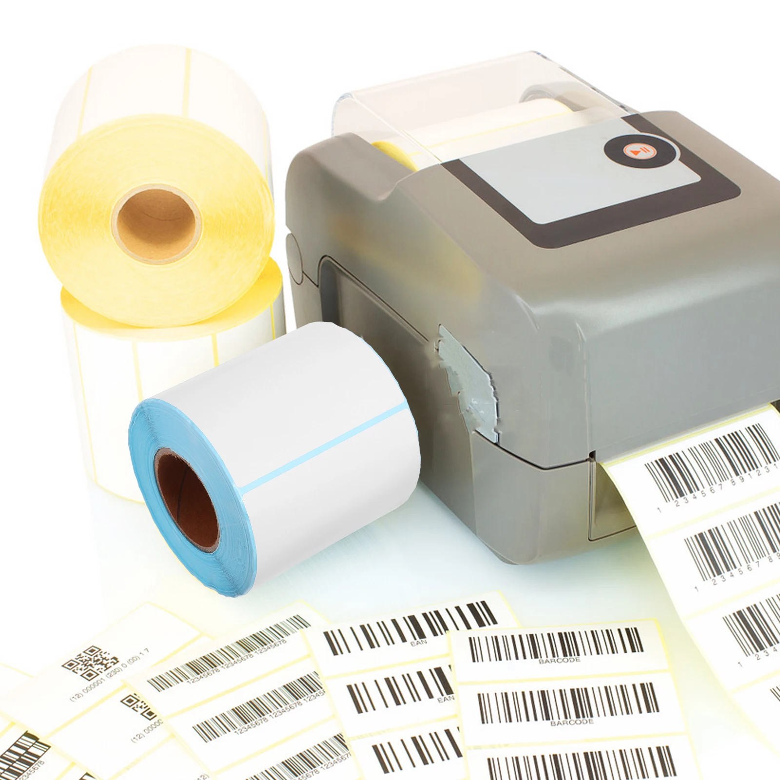 

1 Roll Barcode Paper Waterproof Oilproof Alcoholproof Printable Sticker Labels For Files Folders Containers Office Organization