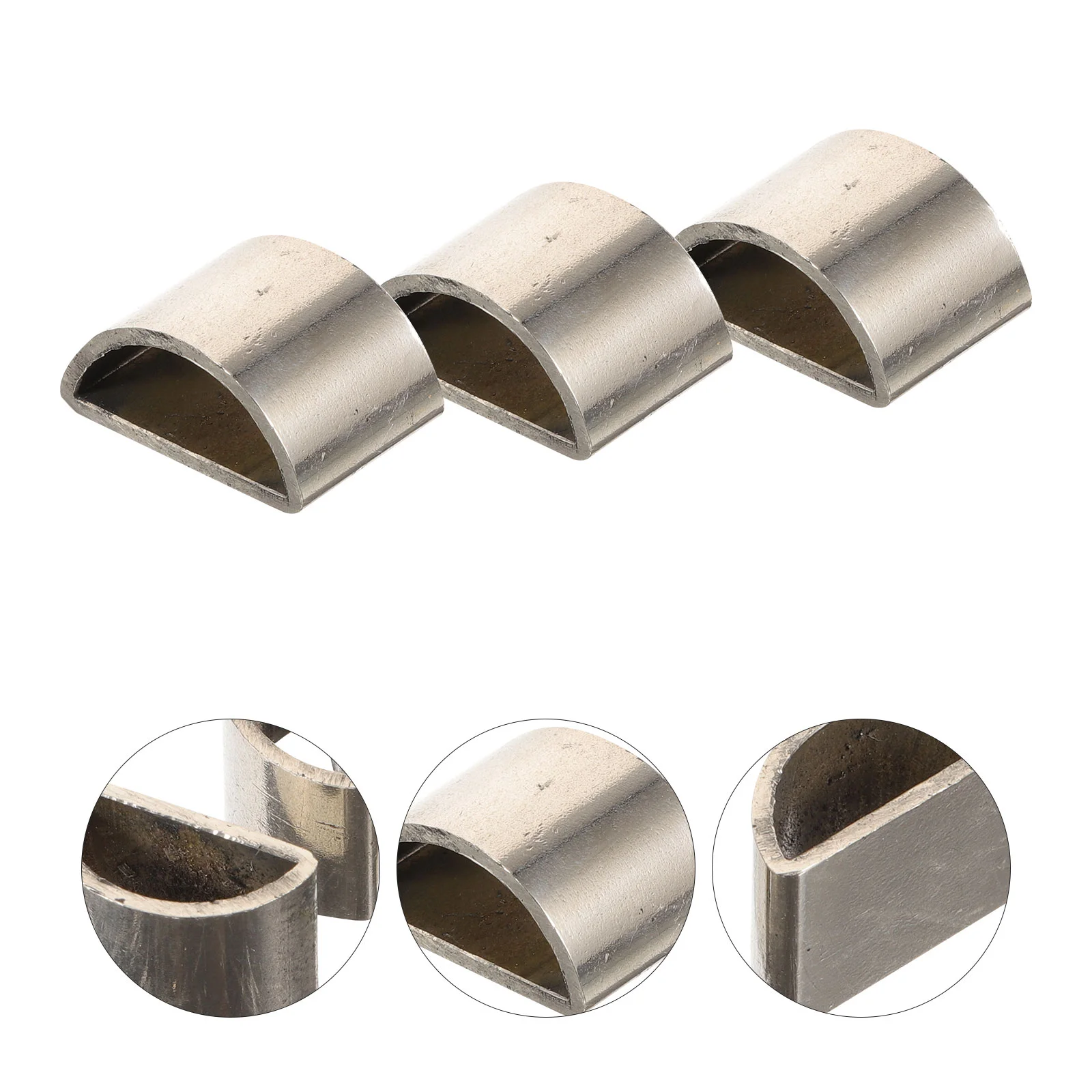 

3 Pcs Bow Ponytail Ring Violin Accessories Copper Ferrule for Gold Bracket Frog Making Ferrules Professional Frogs