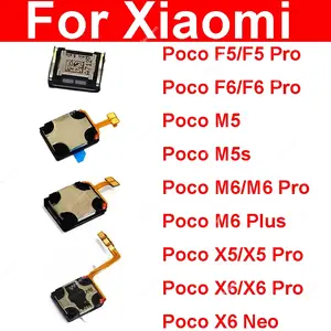 Bilashmart Front Top Earpiece Ear Sound Speaker Flex Cable Receiver Xiaomi Poco F5 F6 M5 M5s M6 X5 X6 Pro Plus Neo 5G 4G Repair Parts