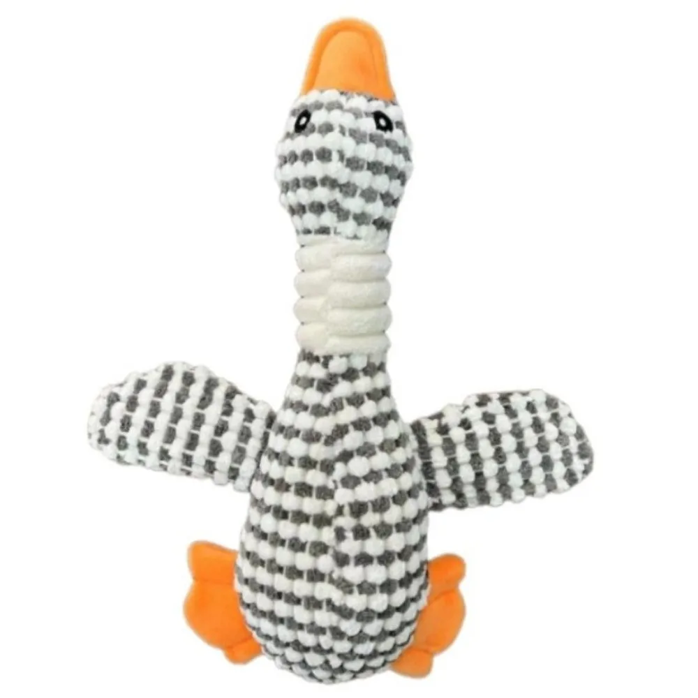 Creative Fun Duck Shape Dog Toy Interactive Teeth Cleaning Quacking Pet Toys Sound Dog Supplies Pet Duck Squeak Toy Cat