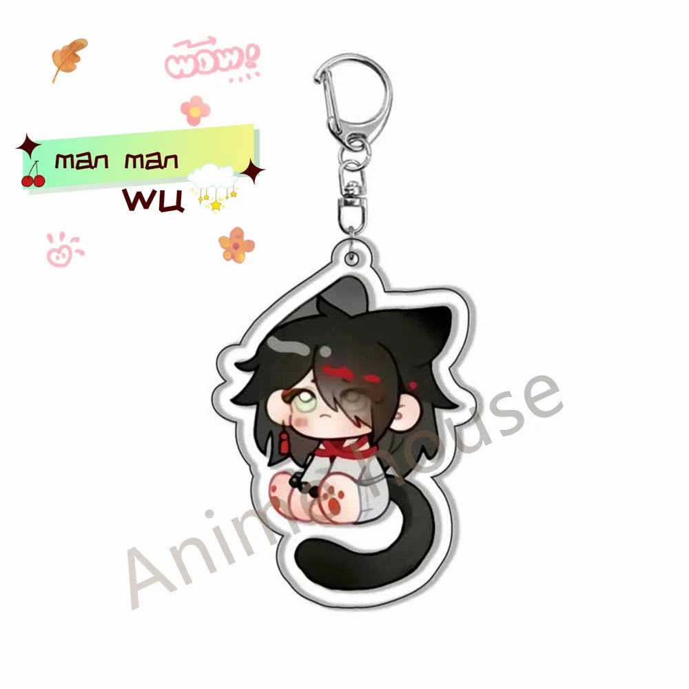 Hot Nijisanji KeyChain 6cm Mysta Rias Key Chain Women Acrylic Key Ring Vox Akuma Houshou Marine Pendant Gawr Gura Party Charm Ki