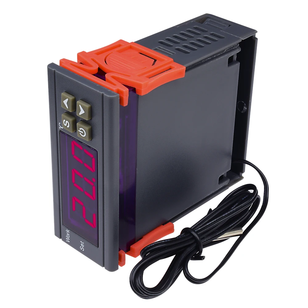 MH1210W Temperature Controller DC12V/24V AC90-250V/AC110-220V 10A Thermostat (with sensor) Heating and cooling control