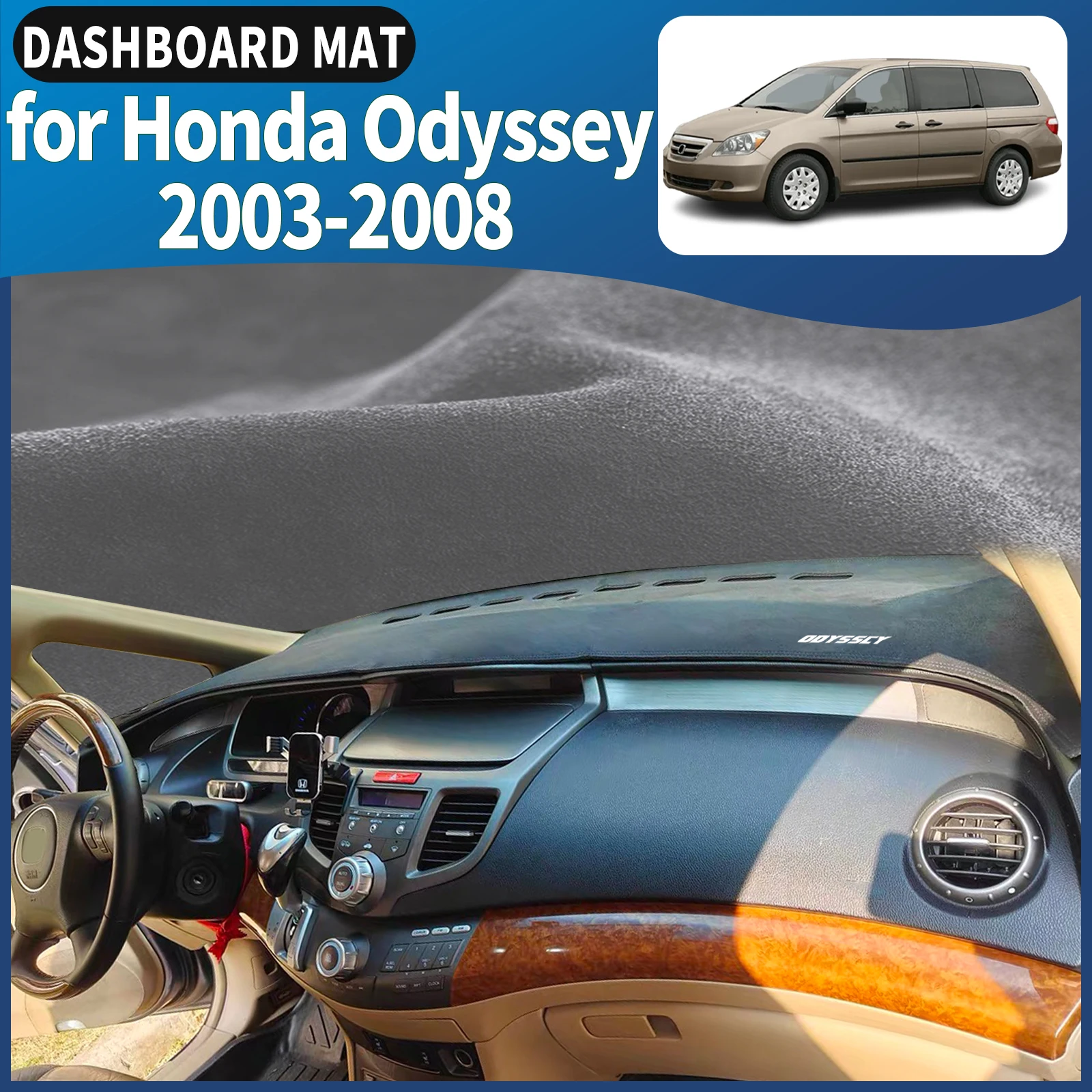 

fit for Honda Odyssey 2003 2004-2008 Rb1 LOGO Dashmat Dashboard Cover Pad Protective Carpet DashMat Sunshade Car Accessories