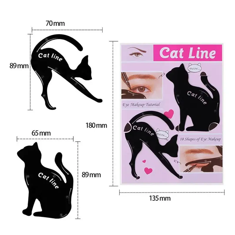 Cat Eyeliner Card Cat Line Auxiliary Tool Cat Eye Card Eyeliner Model Card Applicable Auxiliary Tool for Beginners