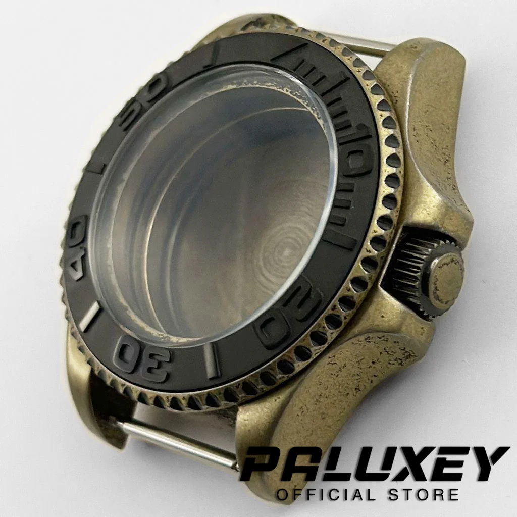NH35 Retro Bronze 44MM NH35 Sapphire Crystal Watch Case DEEP SEA Homage Big Compatible Fit NH35 NH36 NH34 NH38 HN70 Movement