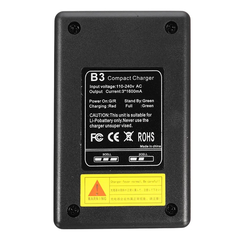 5 uds HOTRC IMAX B3 20W 1.6A batería cargador de equilibrio compacto eléctrico RC Drone helicóptero Quadcopter 2S 3S 7,4 V 11,1 V eléctrico para