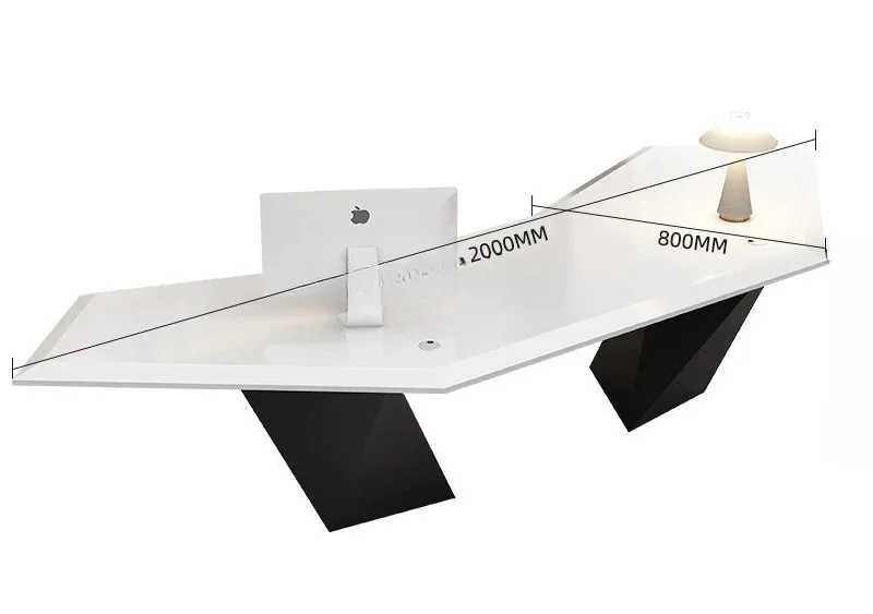 

Окрашенный дизайнерский стол для кабинета руководителя, простой современный минималистичный креативный стол для начальника, консультационный стол