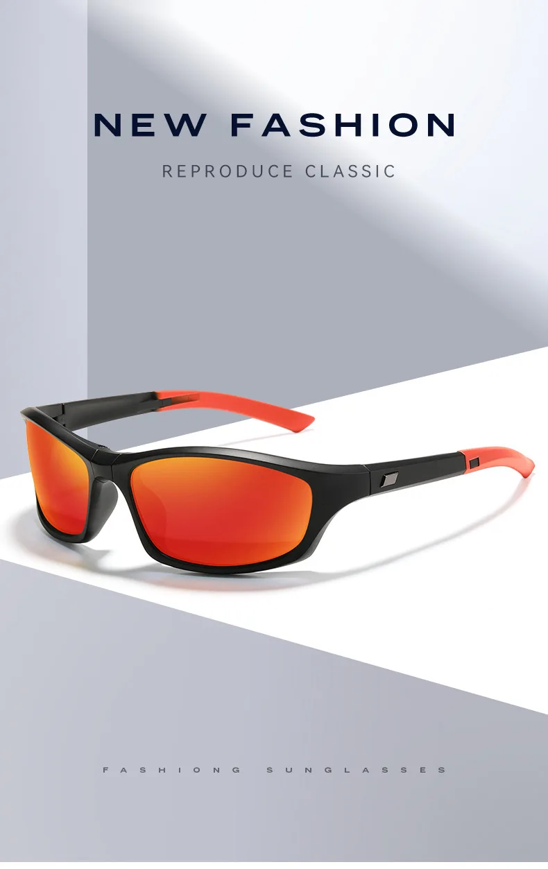 COHK Modische Faltbare Polarisierte Sonnenbrille für Männer und Frauen Markendesign Vintage Tragbare Klappbare Sport-Outdoor-Sonnenbrille UV400 – Detail 1
