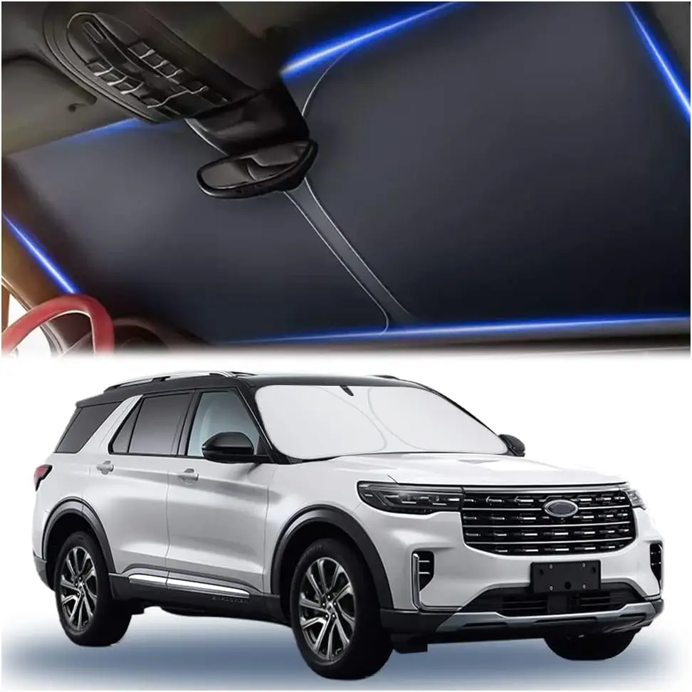 

Утолщенный автомобильный стеклянный солнцезащитный козырек 240T и поставляется с сумкой для хранения, сохраняет интерьер автомобиля, универсальный солнцезащитный козырек на лобовое стекло, подходит для