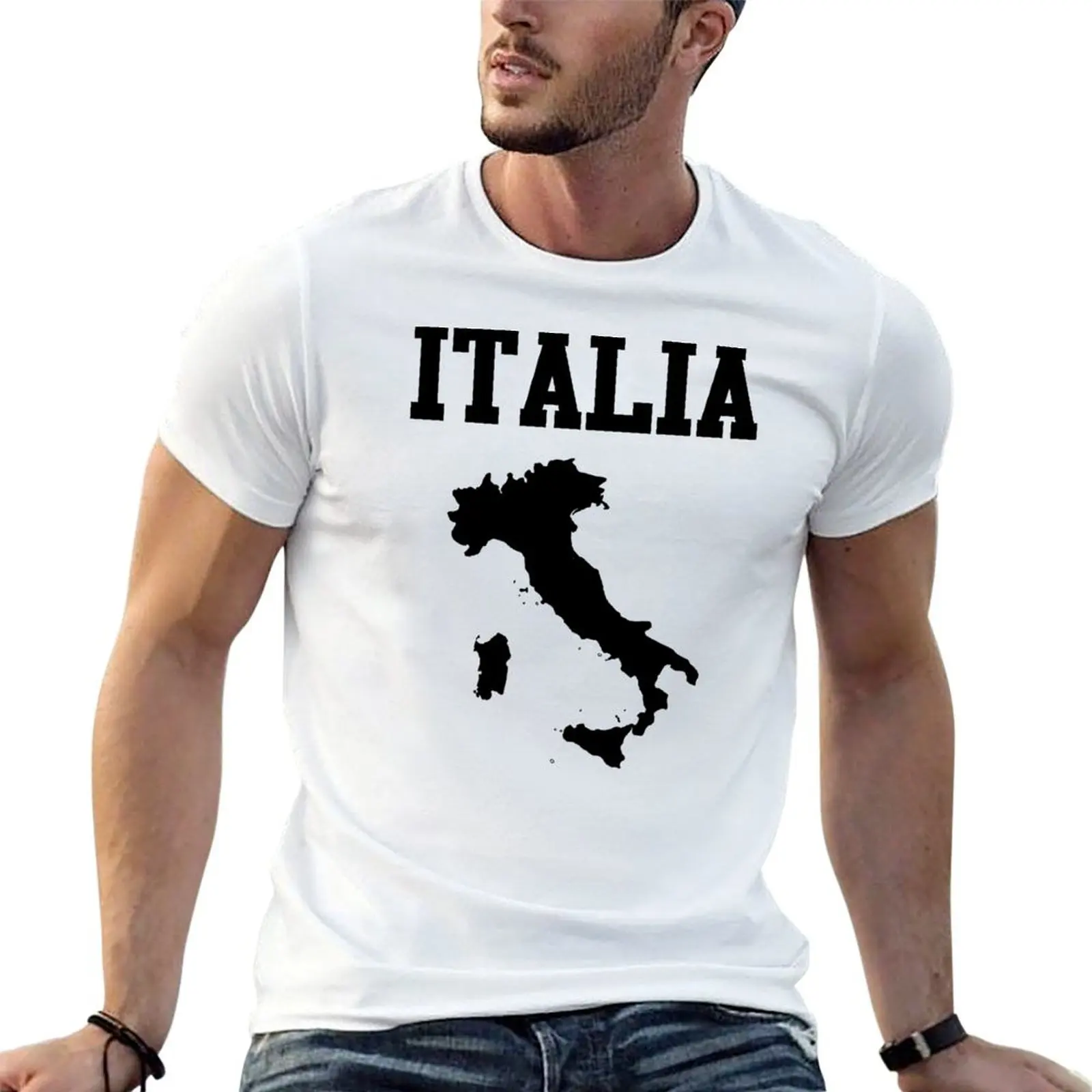 vintage Italia Flag Italy Italian Italiano Gifts T-Shirt Everyday Wear Basic Short Sleeve Top