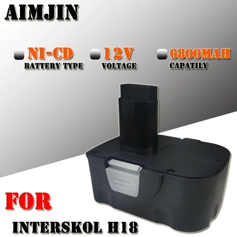 

NEW 12V 6800mAh Ni-CD Power Tool Battery For Interskol H18 Replacement Cordless Drill Battery