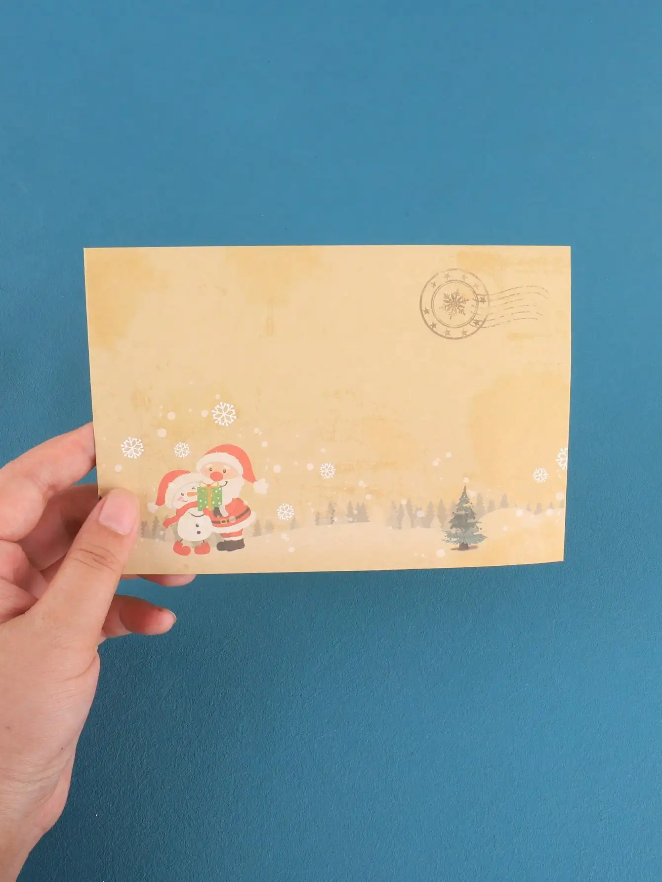 12-teiliges Set aus Weihnachtsgrußkarten und Umschlägen zum Senden von Wünschen und Weihnachtseinladungen an Freunde und Klassenkameraden – Detail 5