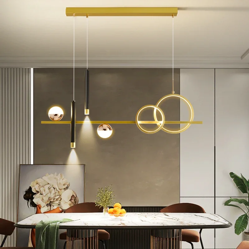 Lampes suspendues à LED minimalistes modernes avec télécommande, lampe spot pour cuisine, table, salle à manger, bureau, lustre, luminaire décoratif