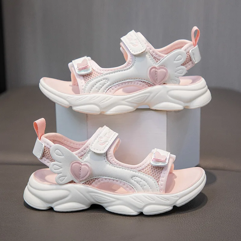 

Обувь для девочек, летняя детская повседневная обувь, уличные детские пляжные сандалии, детские легкие дышащие спортивные сандалии для девочек