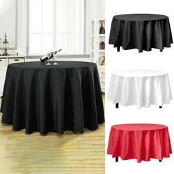 Black/White/Red Disposable PEVA Decorative Solid Plastic Tablecloth 1pc