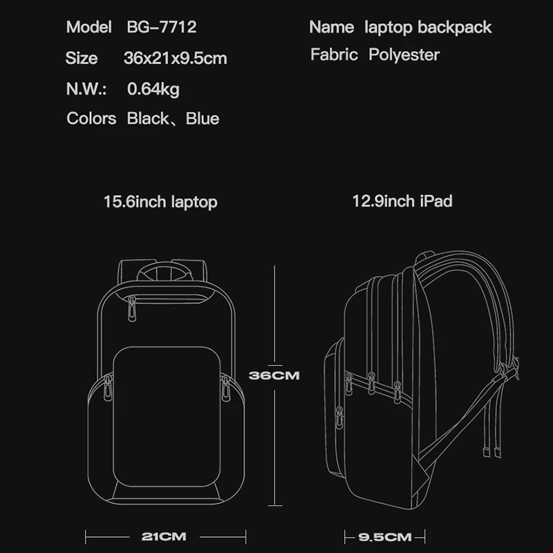 BANGE 2023 New Backpack Men Business Large Fashion Backpack School Expandable USB Bag Capacity15.6 Laptop Backpack Waterproof