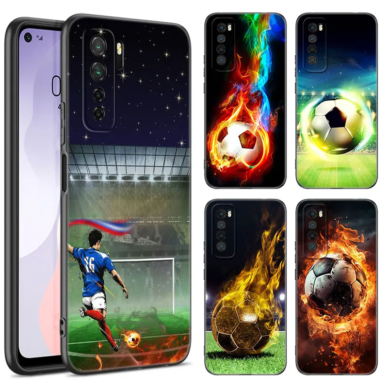 Football Passion Soccer Ball Phone Case For Huawei Nova 11 12 Ultra 9 10 SE Pro 11E 11i 12i Y70 Plus Y60 Y61 Y71 Y72 Y90 Y91