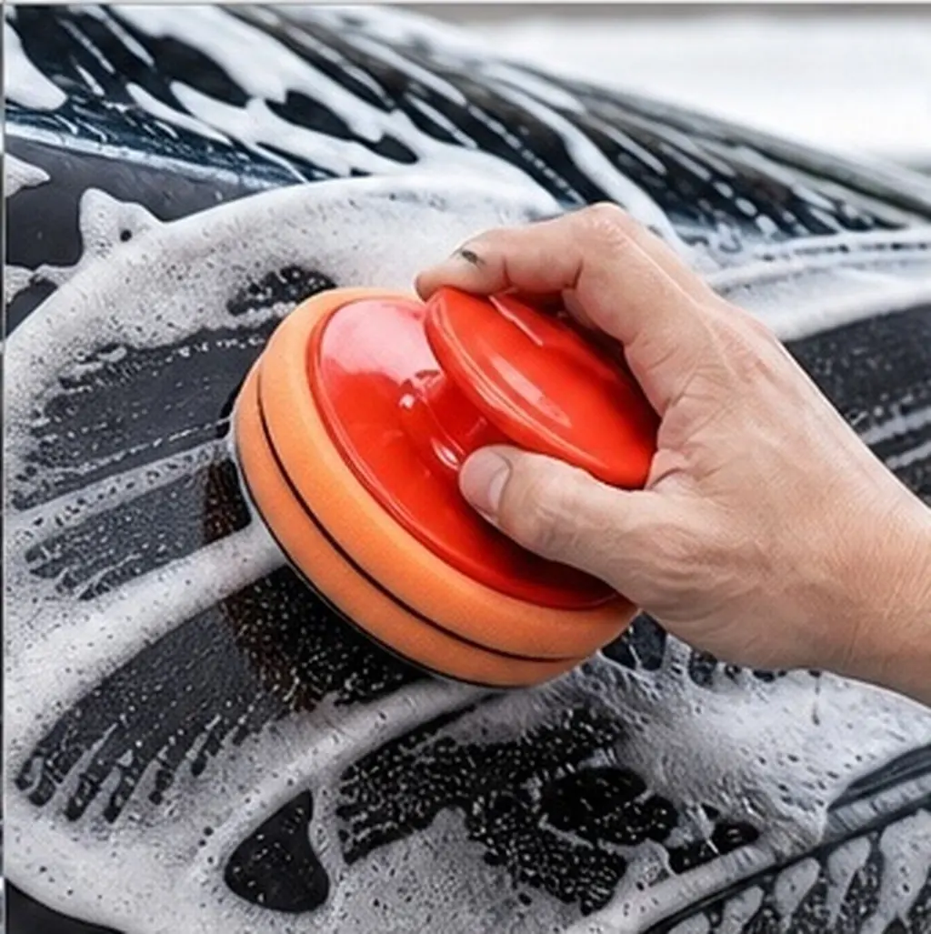 1Set Heavy Duty Buffing Pads Sponge Polishing Set for Cars Motorcycles Boats Hand Polishing Pad Wax Applicator Pad Tools
