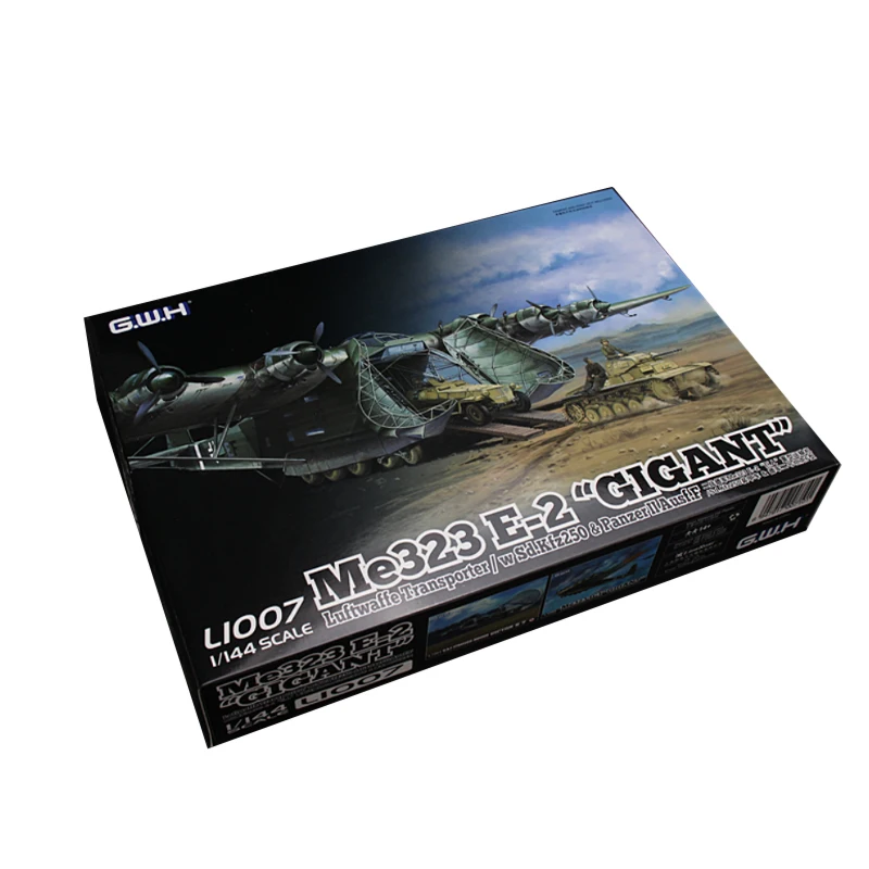 جريت وول هوبي L1007 1/144 Me 323 E-2 "Gigant" Luftwaffe Transporter w/Sd. Kfz.250 وبانزر II Ausf. طقم نماذج مقياس F